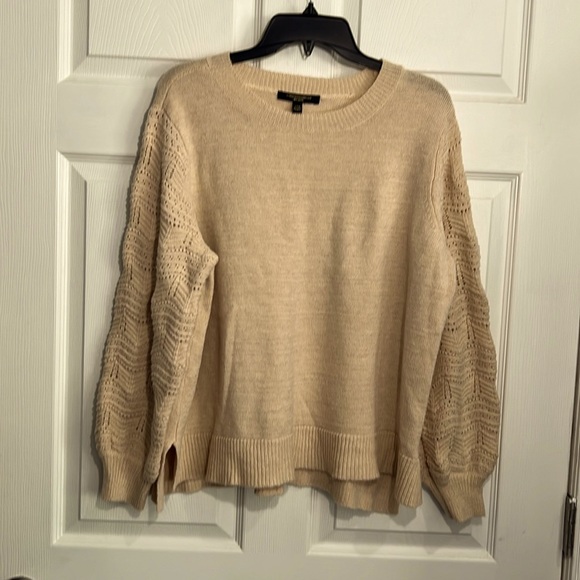 Christian Siriano Women’s Sweater - Size XXL Beige Open Knit - Long sleeves - Picture 1 of 6